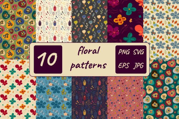 10 Floral Patterns for Designers and Creators