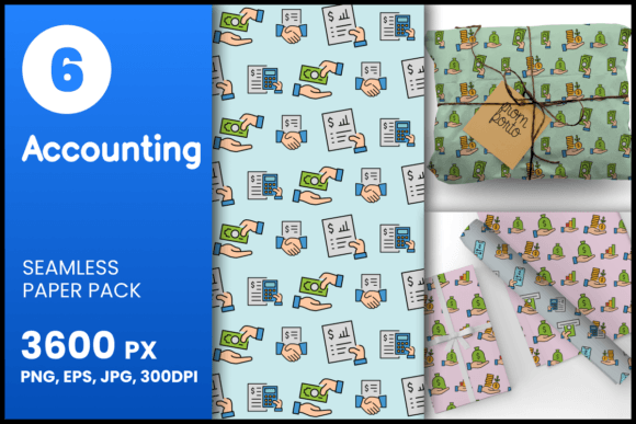 Accounting Seamless Patterns: A Versatile Design Resource for Creative and Professional Use