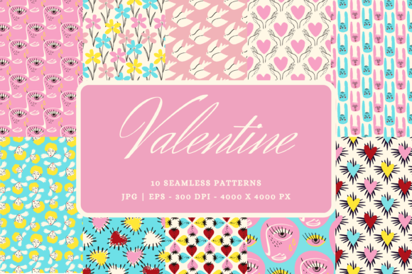 Be Mine Valentine Seamless Patterns