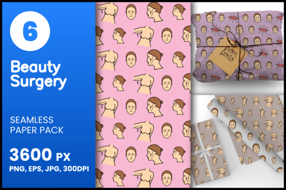 Beauty Surgery Seamless Patterns: A Versatile Design Resource for Creative Projects