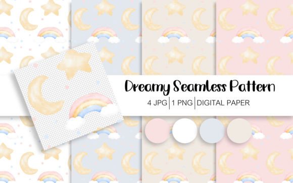 Cute Dreamy Rainbow Seamless Patterns: A Creative Resource for Everyone