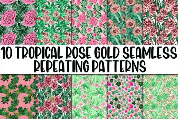 Discover the Beauty of 10 Tropical Rose Gold Repeated Patterns