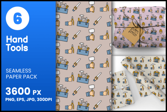 Hand Tools Seamless Patterns: A Versatile Resource for Creative Projects