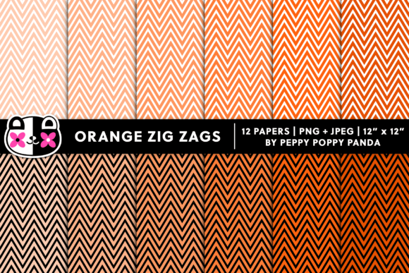 Orange Zig Zag Chevrons Patterns