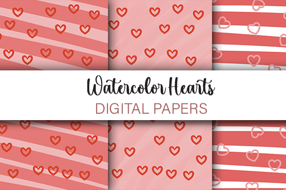 Pink And Red Watercolor Hearts Patterns: A Versatile Design Element for Creative Projects