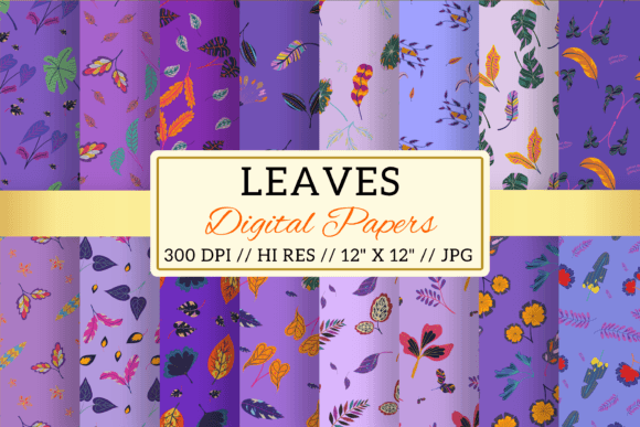 Purple Leaf Digital Papers Patterns: A Comprehensive Overview for Creative Projects