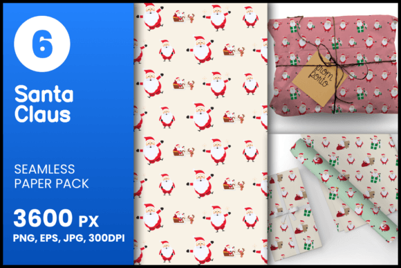 Santa Claus Seamless Patterns: A Creative Resource for Designers and Makers