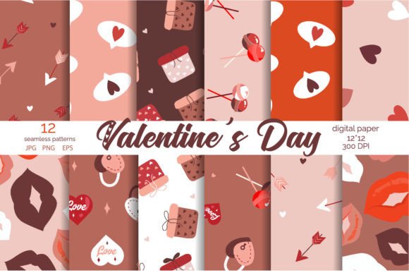 Seamless Patterns for Valentine’s Day