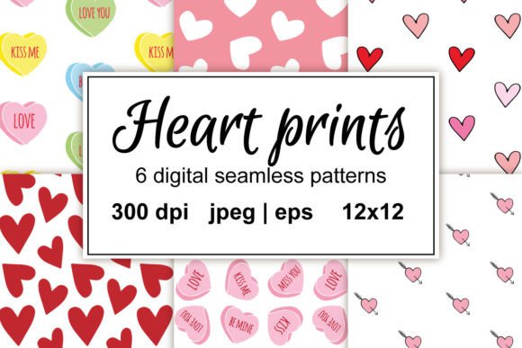 Set of Love Valentine Patterns