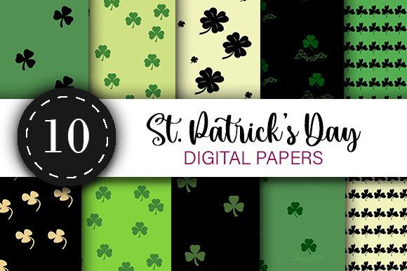St Patricks Day Green Shamrock Patterns: A Creative Asset for Designers
