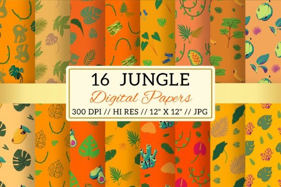 The Rise of Orange Jungle Digital Paper Patterns in the World of Creative Design
