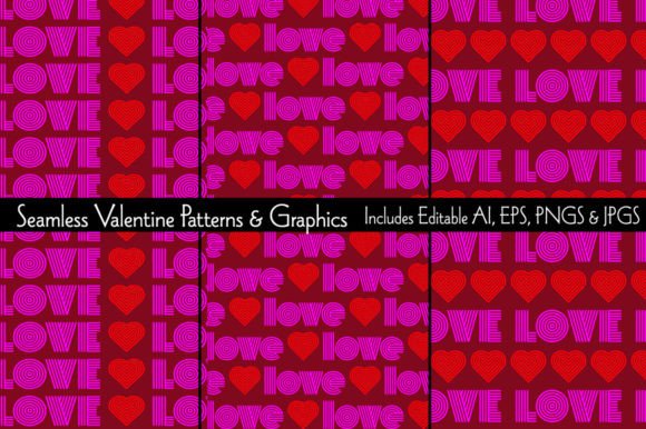 Valentine Seamless Patterns and Graphics